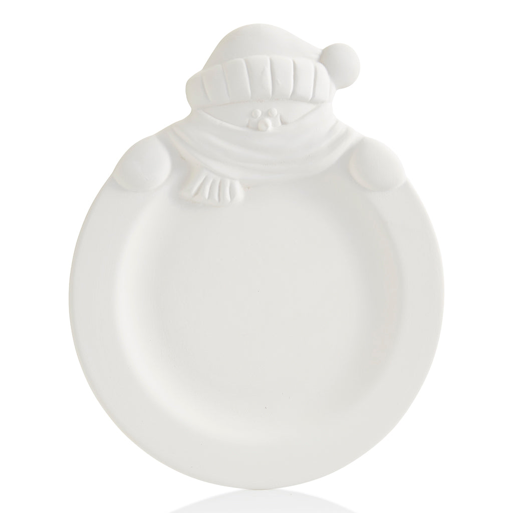 Snowman Rim Plate 8.5"