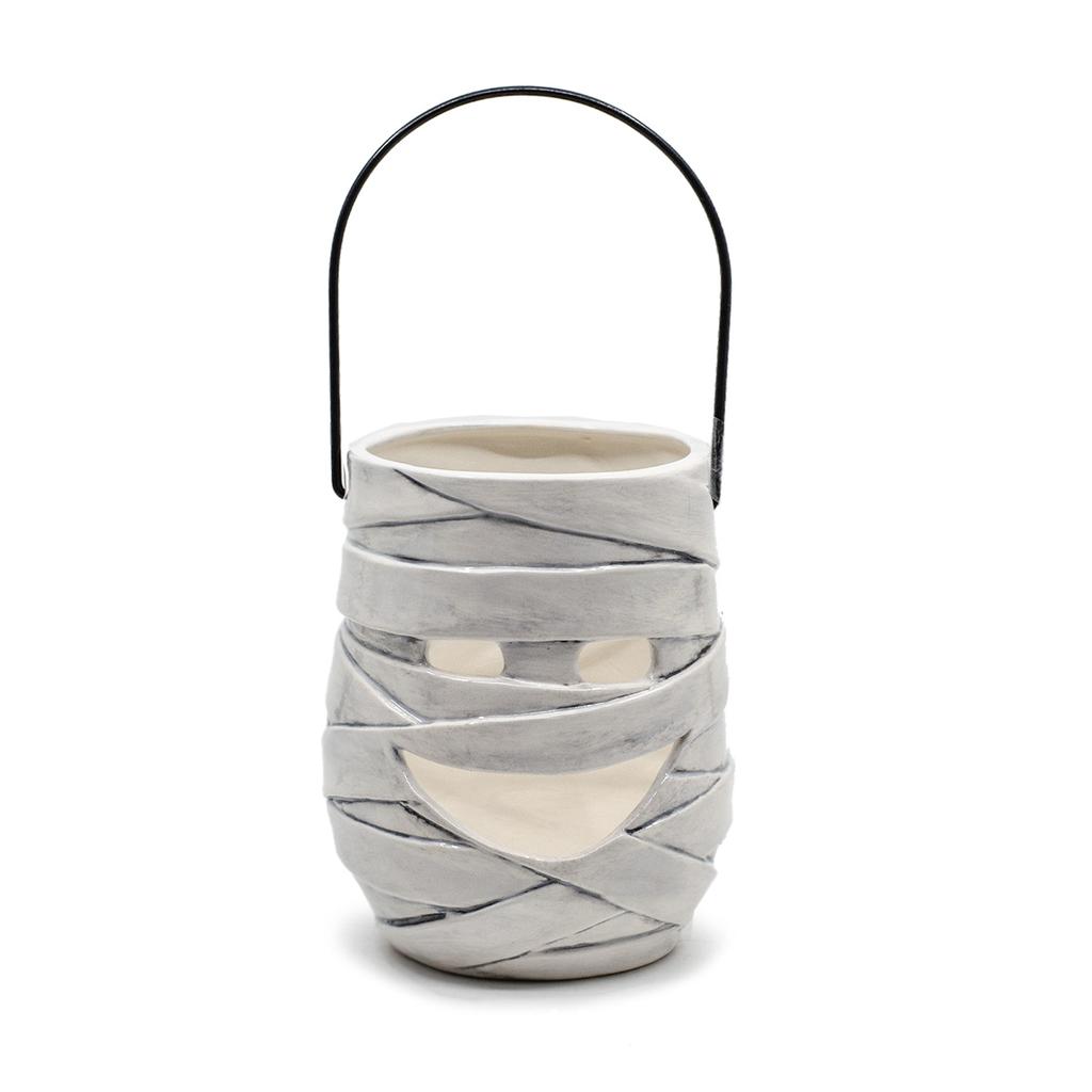 Mummy Lantern With Handle 5.25H x 4W
