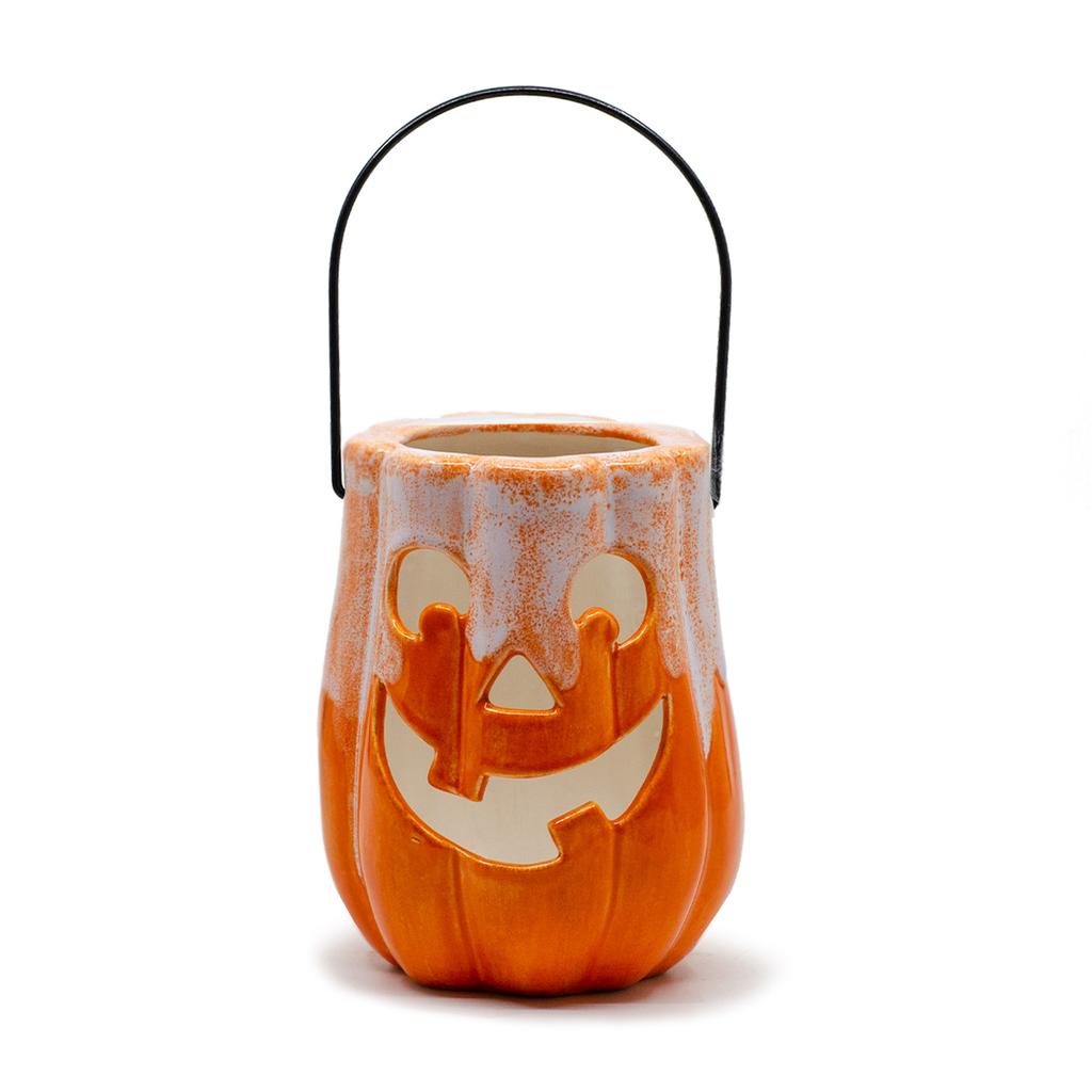 Jack-O-Lantern With Handle 5.25H x 4W