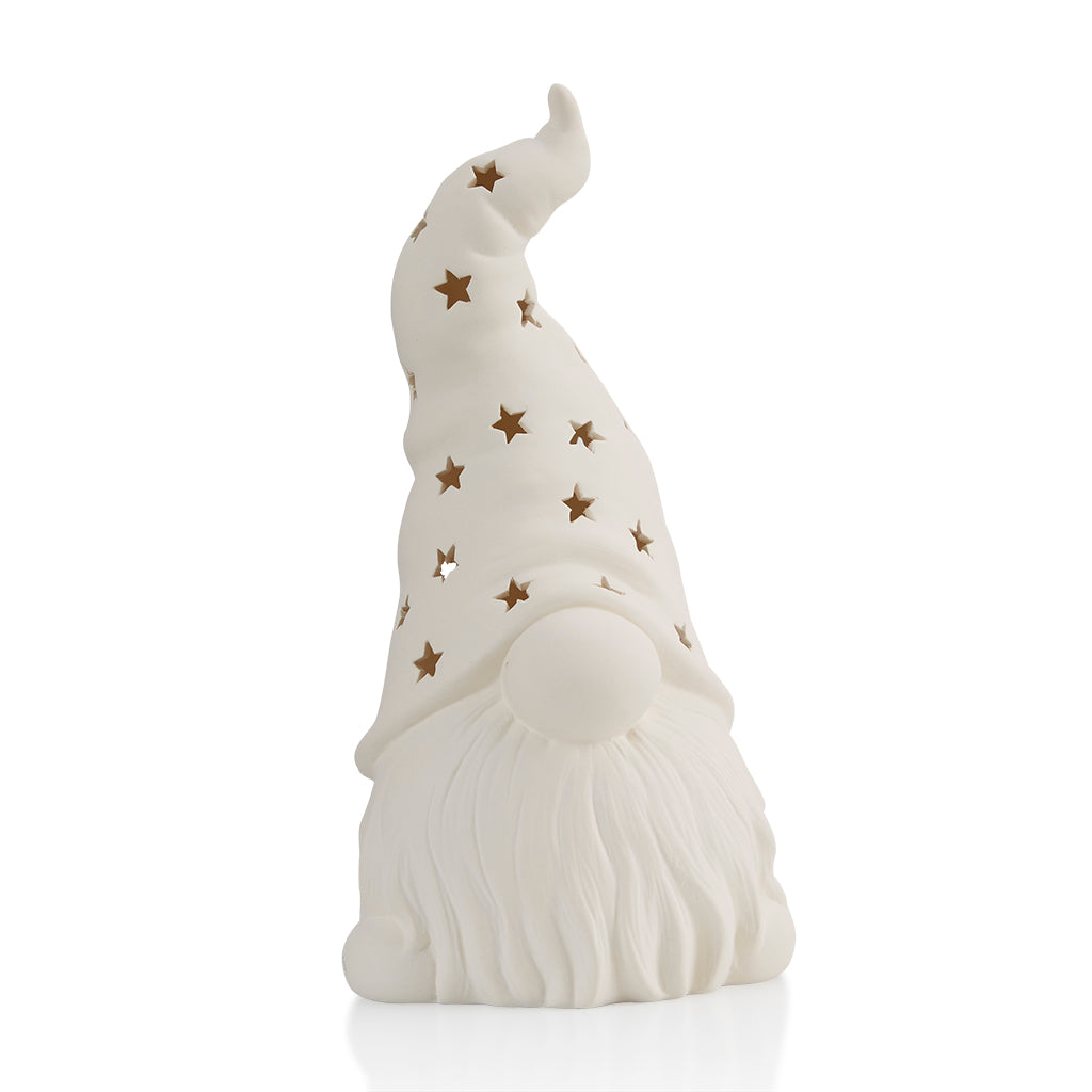 Large Tall Hatted Gnome Lantern 10.5"