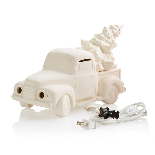 Vintage Truck with Tree Light-Up 12"