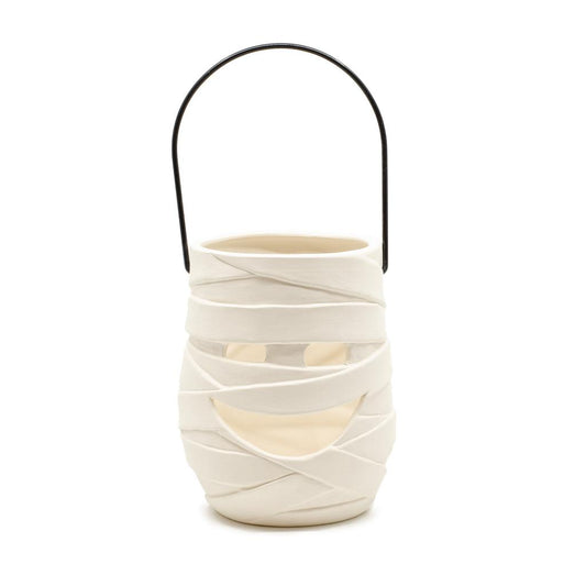 Mummy Lantern With Handle 5.25H x 4W
