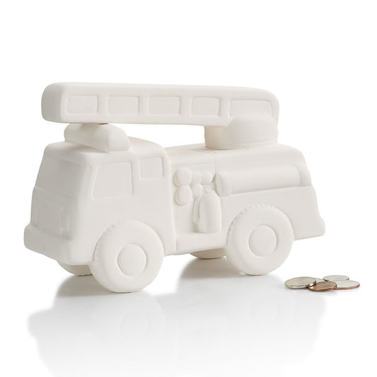 Fire Truck Bank 7.5"