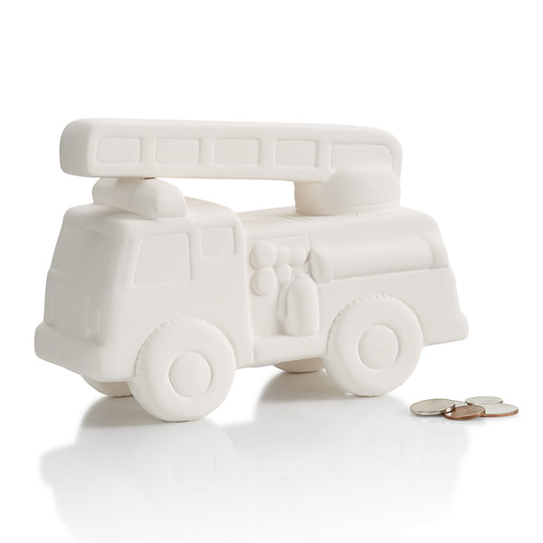 Fire Truck Bank 7.5"