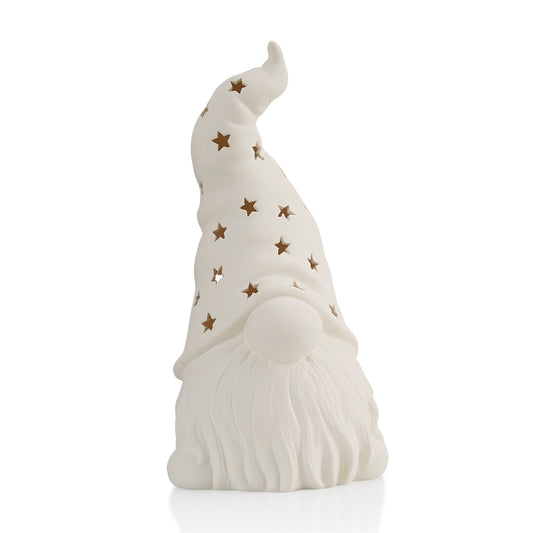 Large Tall Hatted Gnome Lantern 10.5"