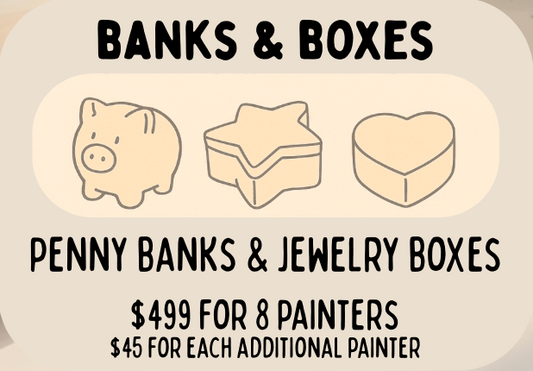 Banks and Boxes Party Package