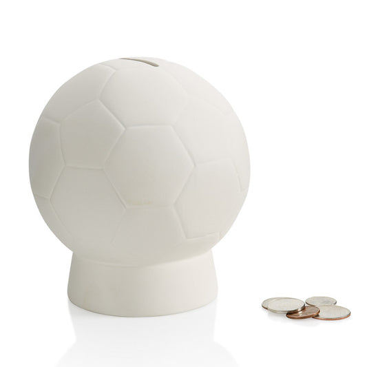 Soccer Ball Bank with Stopper 5.5"